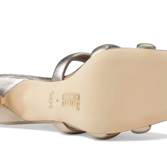 Coach Kellie Metallic Leather Sandal Platinum Champagne 9 B (M) - Picture 4 of 4